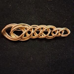 Napier Gold-Tone Twisted Chain Brooch